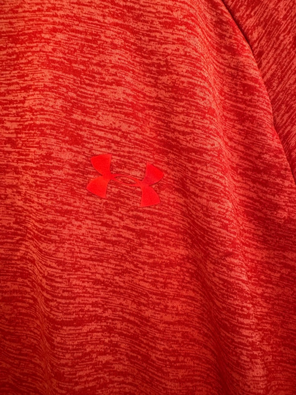 Under Armour Red Heather Quarter-Zip Performance Pullover Heat Gear - Picture 2 of 6